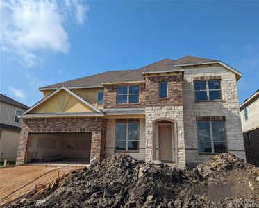 New construction Single-Family house 506 Giorgio Moroder Dr, Hutto, TX 78634 Classic Series - Brown- photo 0 0
