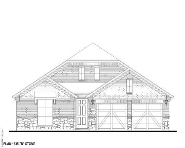 Plan 1535 Elevation B w/ Stone