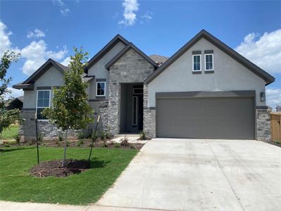 New construction Single-Family house 351 Oak Blossom Rd, Liberty Hill, TX 78642 Colby- photo 0