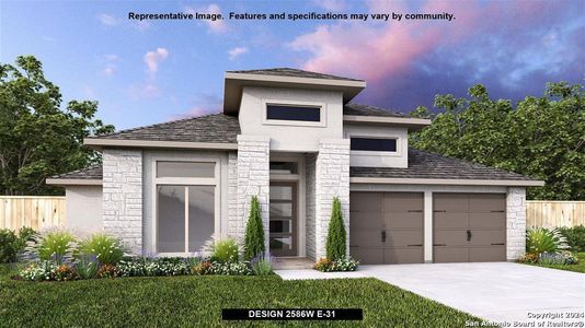 New construction Single-Family house 1859 Front Porch Avenue, New Braunfels, TX 78132 Design 2586W- photo 0