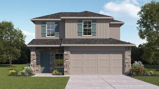 New construction Single-Family house 13713 Gunnison Grove Ave, Mustang Ridge, TX 78610 The Florence- photo 0 0
