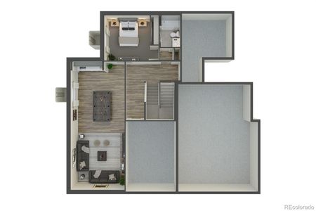 Basement. Photos are a rendering & example of the Tri Pointe Homes Plan 5014. They ARE NOT photos of the actual home available - colors and finishes will vary.