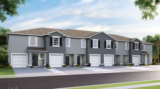 New construction Townhouse house 16647 Grotto Steam Place, Wimauma, FL 33598 Glen- photo 1 1