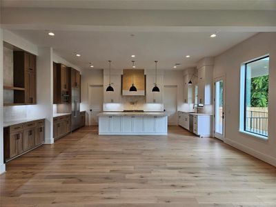 Gourmet kitchen with on-site built custom cabinetry