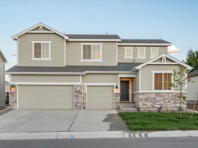 Berthoud floorplan exterior image at Poudre Heights, a Meritage Homes community in Windsor, CO