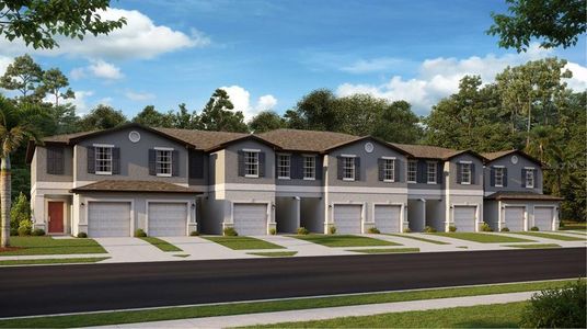 New construction Townhouse house 8255 Crescent Oaks Drive, New Port Richey, FL 34655 Windsor II- photo 0