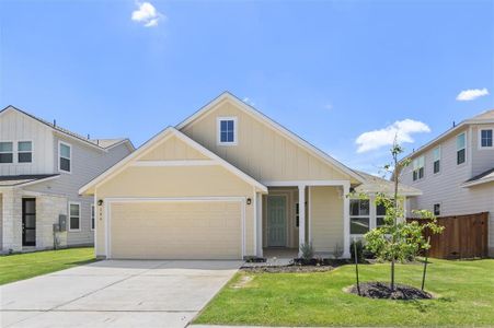 New construction Single-Family house 146 Wagon Spoke Way, Liberty Hill, TX 78642 Chandler- photo 0