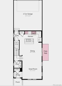 Structural options include: concrete patio slab, built in appliance package (1), door to primary bathroom, additional sink at bath 2.