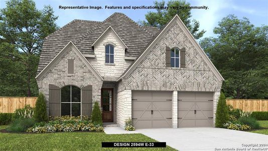 New construction Single-Family house 9926 Monstenco Trail, San Antonio, TX 78254 Design 2594W- photo 0