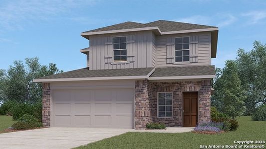 New construction Single-Family house 108 Chipping Alley, Floresville, TX 78114 The Hanna- photo 1 1