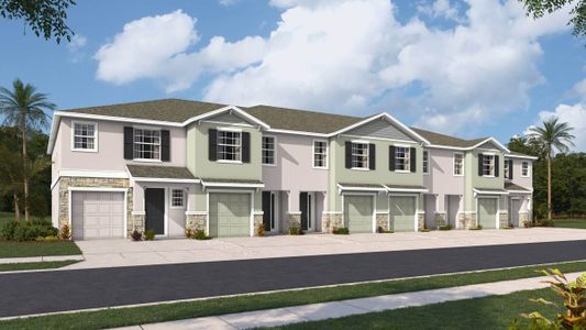 New construction Townhouse house 11024 Crescent Deer Drive, Land O' Lakes, FL 34638 - photo 0