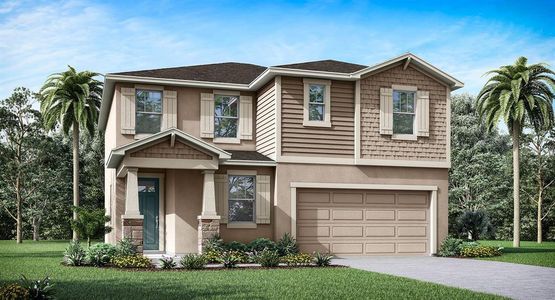 New construction Single-Family house 2584 Chickasaw Plum Loop, Clermont, FL 34711 Redwood- photo 0