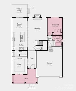 Floor Plan - Structural Options Added: 5th bedroom with full bath, and full front porch