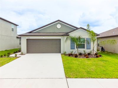 New construction Single-Family house 13124 Calcite Blue Avenue, Wimauma, FL 33598 Harrisburg II- photo 0