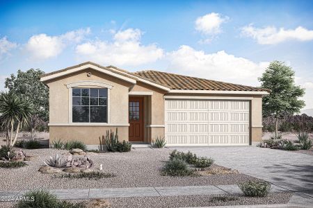 New construction Single-Family house 23063 E Starflower Drive, Queen Creek, AZ 85142 Sepia- photo 0