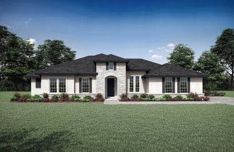 New construction Single-Family house 125 Rancho Deluxe, Liberty Hill, TX 78642 Amber- photo 0