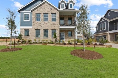 New construction Single-Family house 16322 Ringlet River Trail, Humble, TX 77346 Riverdale - Courtyard Collection- photo 2 2