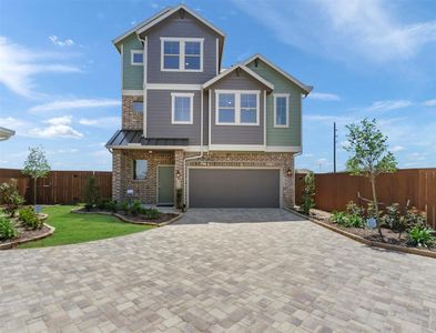 New construction Single-Family house 7606 Redbud Orchard Road, Katy, TX 77493 Hawkins - Courtyard Collection- photo