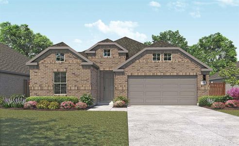 New construction Single-Family house 32311 Magnolia Glen Lane, Waller, TX 77484 Mahogany- photo 0