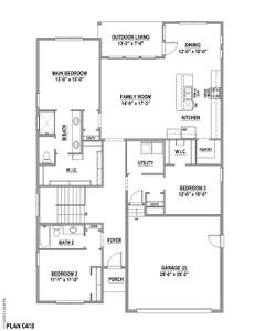 New construction Single-Family house Plan C418, 2128 Glean Court, Windsor, CO 80550 - photo