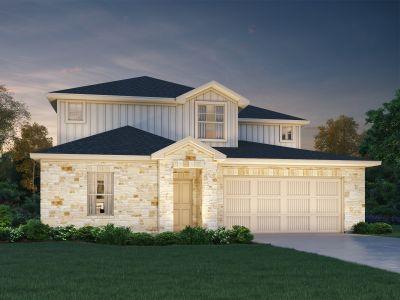 New construction Single-Family house 136 Greenspire Lane, Hutto, TX 78634 The Pearl (C452)- photo 0