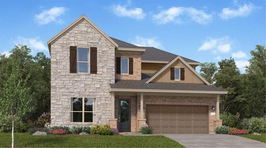 New construction Single-Family house 32010 Medallion Oaks Trail, Hockley, TX 77447 Post Oak- photo 0