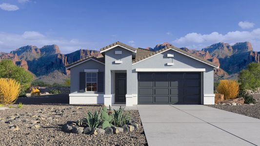 New construction Single-Family house 35569 W San Sisto Ave, Maricopa, AZ 85138 Mockingbird- photo 0