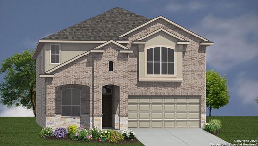 New construction Single-Family house 29544 Autumn Copper, Bulverde, TX 78163 The Clydesdale- photo 0