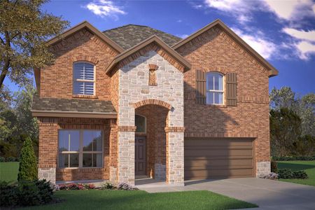 New construction Single-Family house 5212 Mountain View Drive, Krum, TX 76249 REDROCK- photo 0
