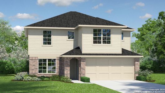 New construction Single-Family house 190 Sparrowhawk, San Antonio, TX 78253 The Lombardi- photo 0