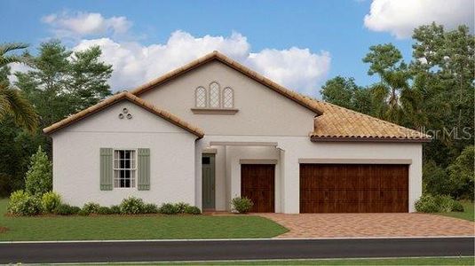 New construction Single-Family house 5528 Silent Crest Drive, Wimauma, FL 33598 Halos II- photo 0