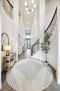 Breathtaking view from family room toward entry door.