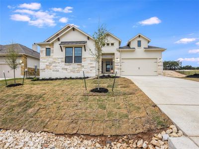New construction Single-Family house 19613 Tranquility Falls Path, Jonestown, TX 78645 Brentwood- photo 0 0