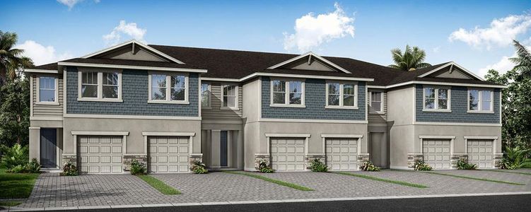 New construction Townhouse house 5583 Brooklet Woods Drive, Wesley Chapel, FL 33545 Ormond- photo 0 0