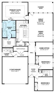 The Boise floor plan by K. Hovnanian Homes. 1st Floor shown. *Prices, plans, dimensions, features, specifications, materials, and availability of homes or communities are subject to change without notice or obligation.