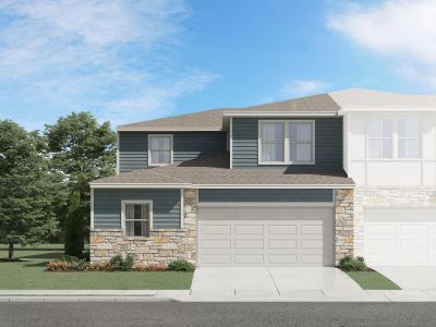 New construction Townhouse house 12908 Village Spun Plz, Buda, TX 78610 - photo 0