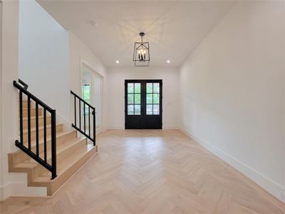 Simple elegance defines the home's foyer.
