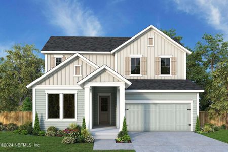 New construction Single-Family house 5290 Piney Woods Way, Jacksonville, FL 32224 The Saw Mill- photo 0