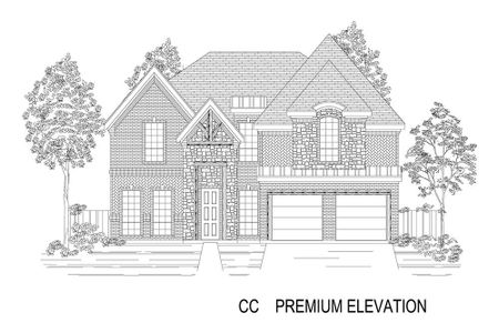 New construction Single-Family house Hillcrest II 45 F (w/Media), 3333 Edgewood Creek Boulevard, Celina, TX 75009 - photo