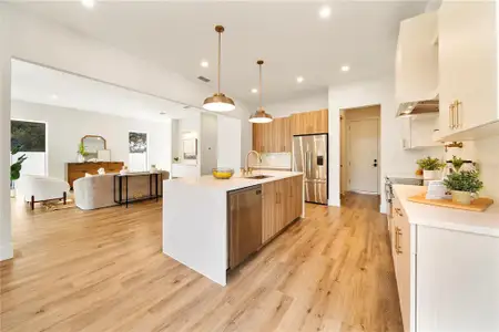 Waterfall Kitchen Island