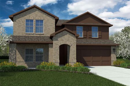 New construction Single-Family house 16564 Hay Valley Drive, Fort Worth, TX 76247 OZARK- photo 0