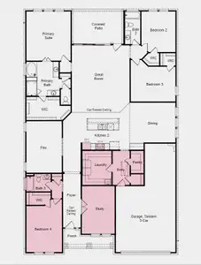 Structural options added include: Gourmet kitchen 2, additional downstairs bedroom, 12x8 3-panel sliding door, raised ceilings in foyer, gathering and kitchen, 8' doors and study.