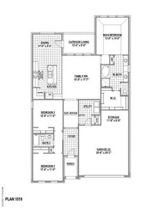 New construction Single-Family house 117 Tierra Blanca Lane, Rhome, TX 76078 Plan 1519- photo 1 1