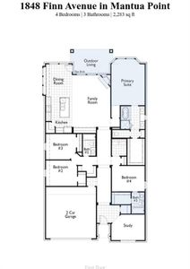 New construction Single-Family house 1848 Finn Avenue, Van Alstyne, TX 75495 Denton Plan- photo