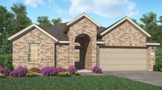 New construction Single-Family house 16931 Pin Cherry Leaf Drive, New Caney, TX 77357 Brenham II- photo 0