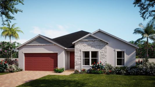 French Country Elevation | Evergreen | Country Club Estates | New Homes in Palm Bay, FL | Landsea Homes