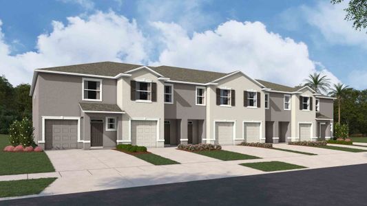 New construction Townhouse house 31346 Midnight Sun Way, Wesley Chapel, FL 33545 Vale- photo 1 1