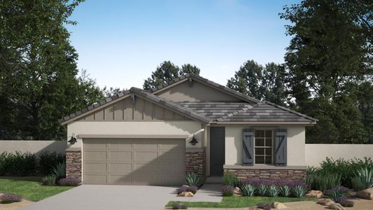 Craftsman Elevation with Optional Stone | Sabino | Bentridge – Canyon Series | Buckeye, AZ | Landsea Homes