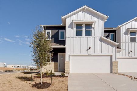 New construction Townhouse house 8534 Sommery Ln, Round Rock, TX 78665 Plan L- photo 1 1