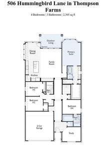 New construction Single-Family house 506 Hummingbird Lane, Van Alstyne, TX 75495 Denton Plan- photo 1 1